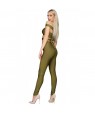 Olive Off The Shoulder Bandage Jumpsuit