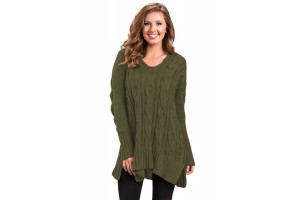 Army Green Oversized Cozy up Knit Sweater