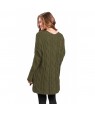 Army Green Oversized Cozy up Knit Sweater