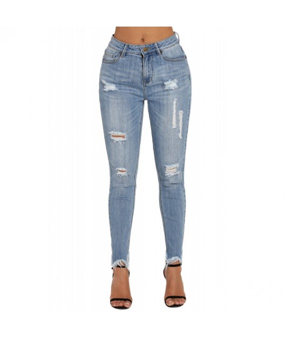 Medium Blue Wash Fringe Affair Flare Jeans