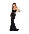Black Strapless Sweetheart Neckline Mermaid Gown