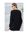 Black Cozy Scoop Neck Velvet Sweater